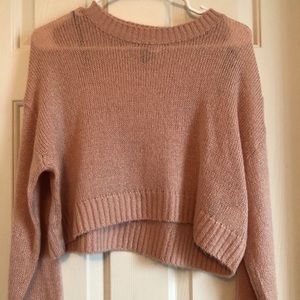 Cropped mauve sweater